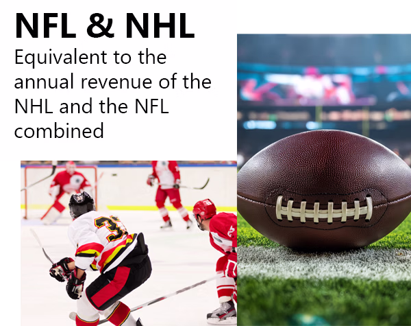 NFL and NHL combined revenue